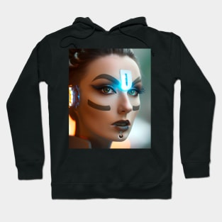 Enhanced Cyberpunk Woman Hoodie